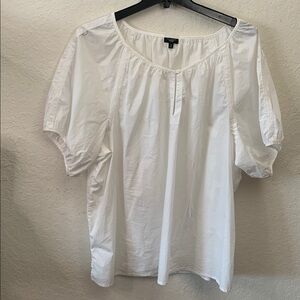 Talbots Classic White Button-Down Top